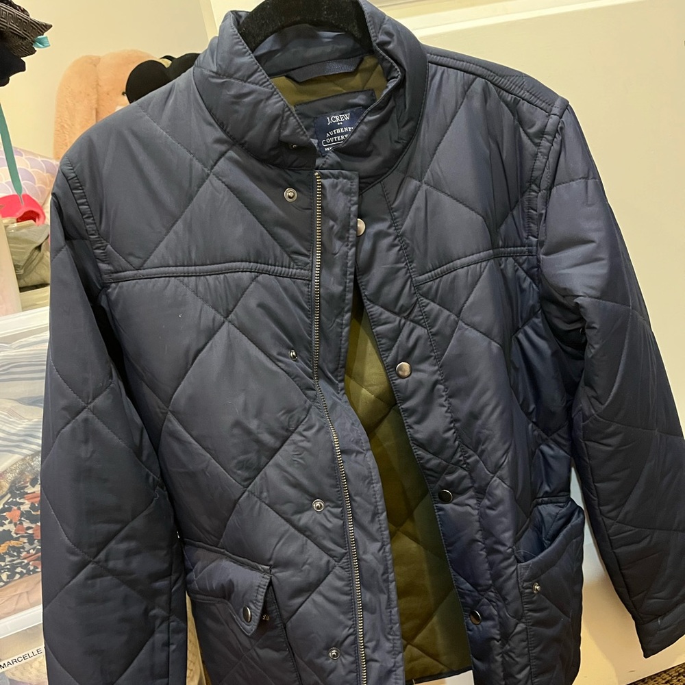 Jcrew navy light puffer